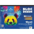 Bloc Desen Koh-I-Noor, Format A3, Model Animale, 180 g, 10 Coli