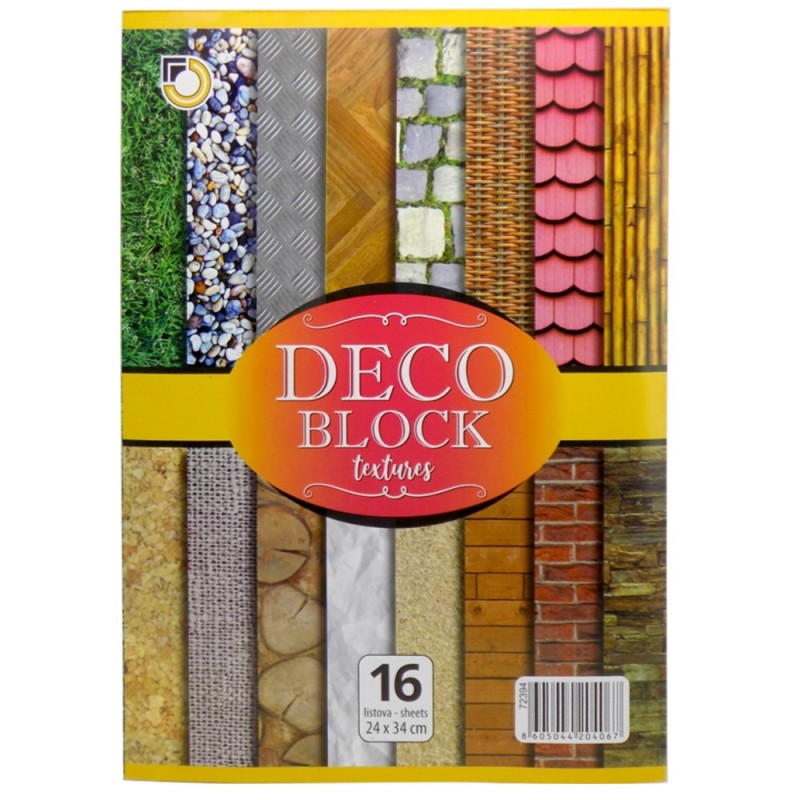 Bloc Hartie Deco Texturi, B4, 250 g, 16 File