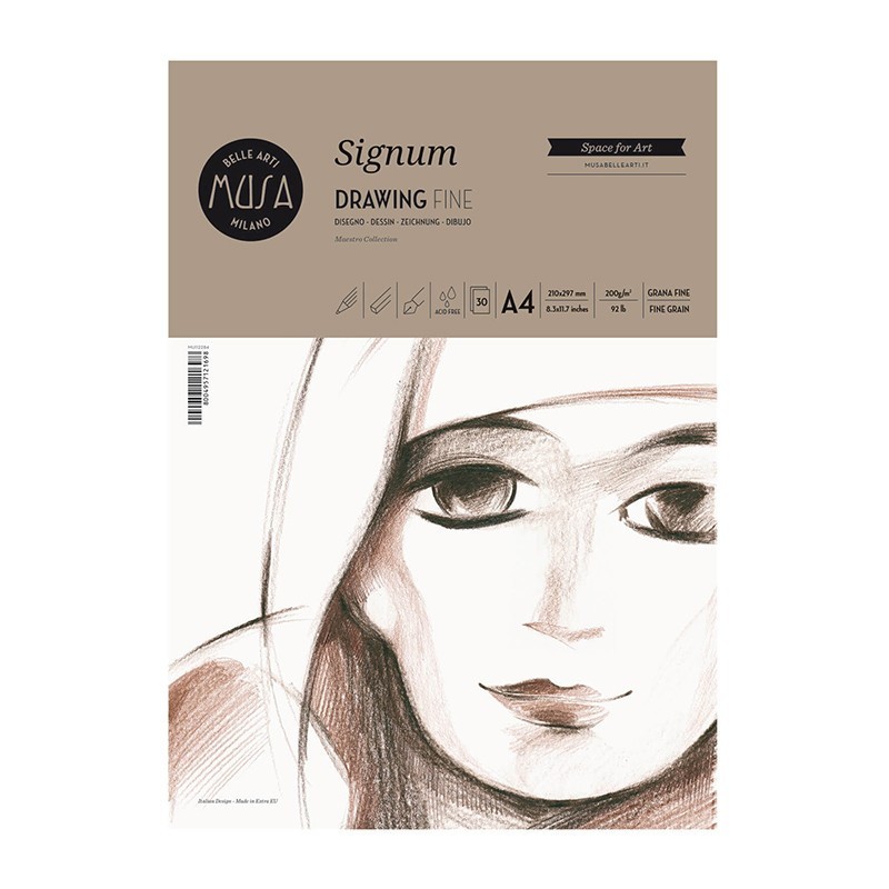 Bloc Hartie Desen Signum Musa - 29.7 x 42 cm - 200g/mp