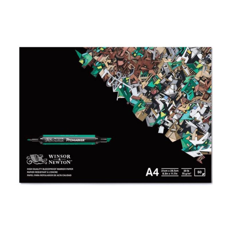Bloc Hartie Markere Bleedproof Winsor & Newton, 30 x 42 cm, 75 g/mp