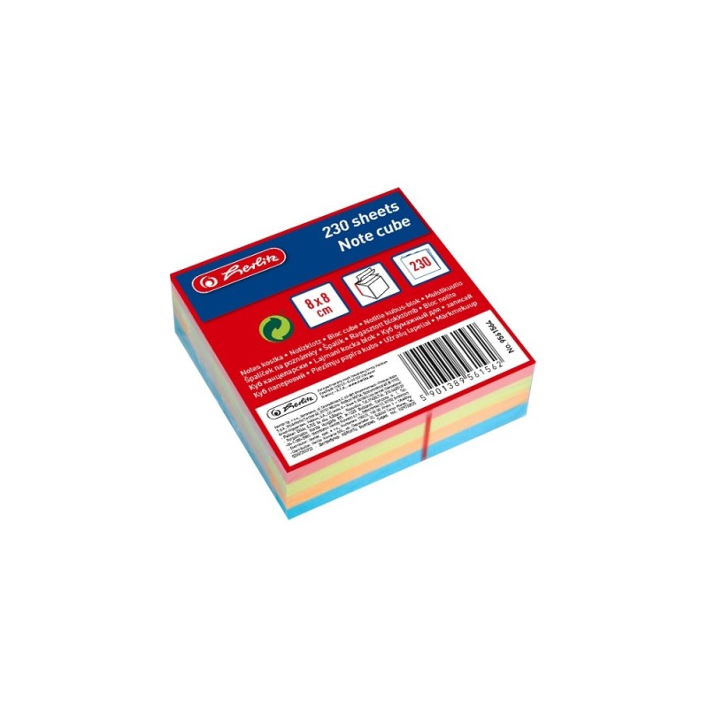 Bloc Notite, 8 x 8 x 3 cm, 230 File, Multicolor, Pelikan