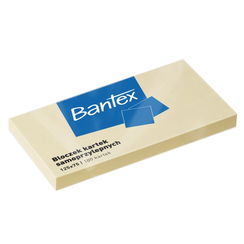 Bloc Notite Adezive Bantex Post It, 125 x 75 mm, 100 File, Galben
