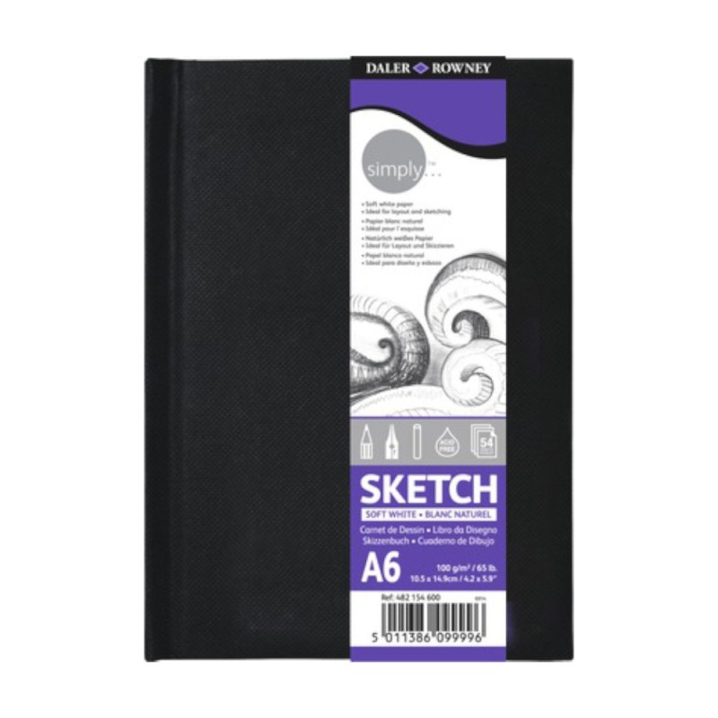 Bloc Schite Simply Daler Rowney, 10.5 x 14.8 cm, 95 g/mp