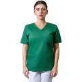 Bluza Medicala Unisex Ved Clasic, Maneca Scurta, 3 Buzunare, Verde Inchis, M