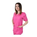 Bluza Unisex Guler V, Tercot 140g, Roz Inchis, Marime XS