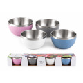 Bol din Inox pentru Gustari, Diverse Culori, Grunberg, 11.50 x 5.50 cm,  4 Bucati
