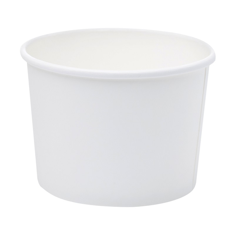 Boluri Biodegradabile, Compostabile PLA Albe, Diametru 115 mm, 480 ml, 25 buc