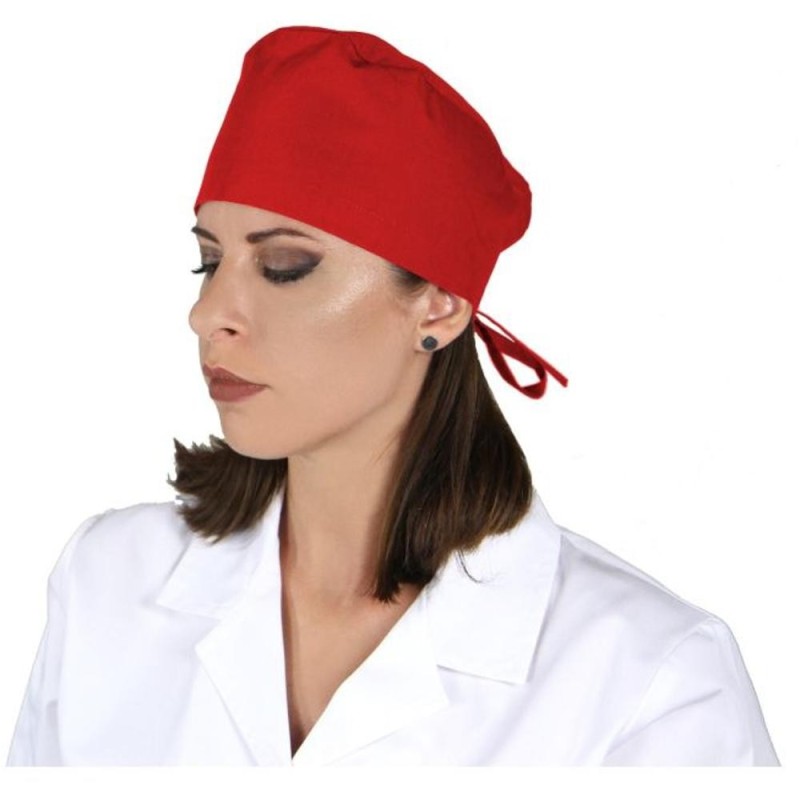 Boneta Unisex, cu Legaturi, Tercot, 170 g, Rosu