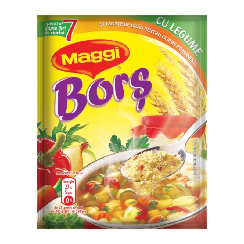 Bors Pudra, Maggi, cu Legume, 5 Bucati, 70 g