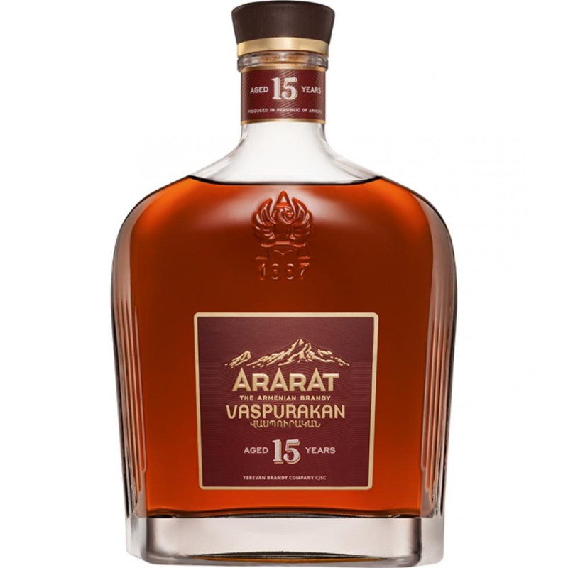 Brandy Ararat, Vechime 15 Ani, Vaspurak, Alcool 40%, 0.7 l