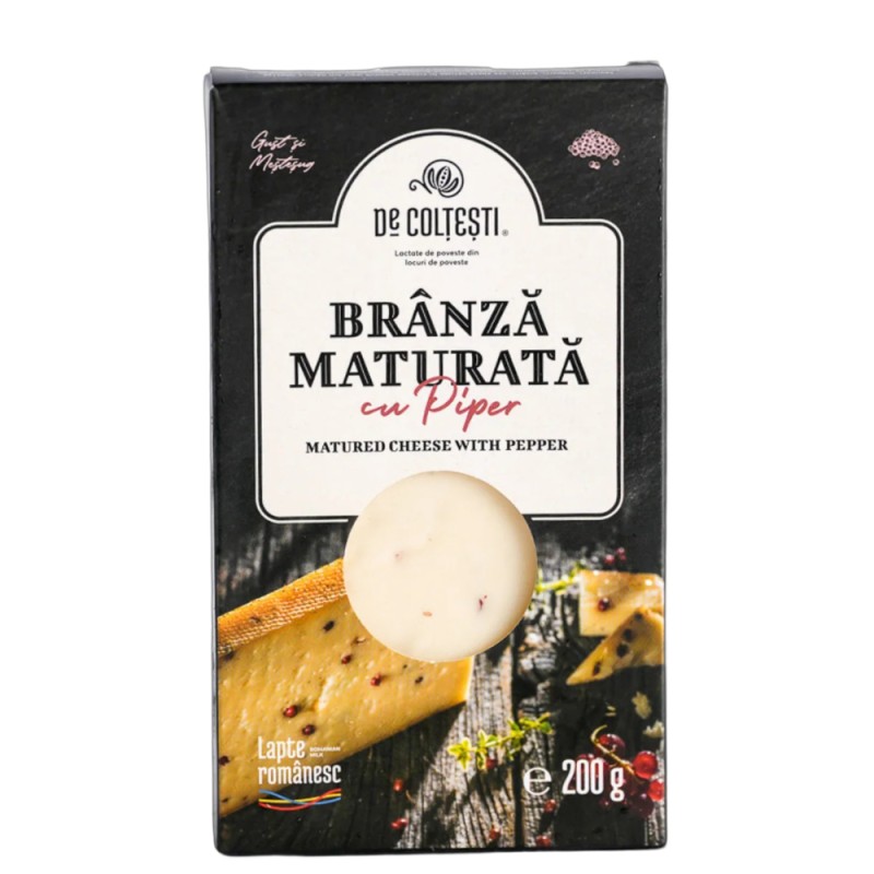 Branza Maturata cu Piper, De Coltesti, 200 g
