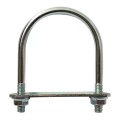 Brida Gard, 42.4 mm, pentru Fixare Panouri Gard, Stalp Rotund, Zincat