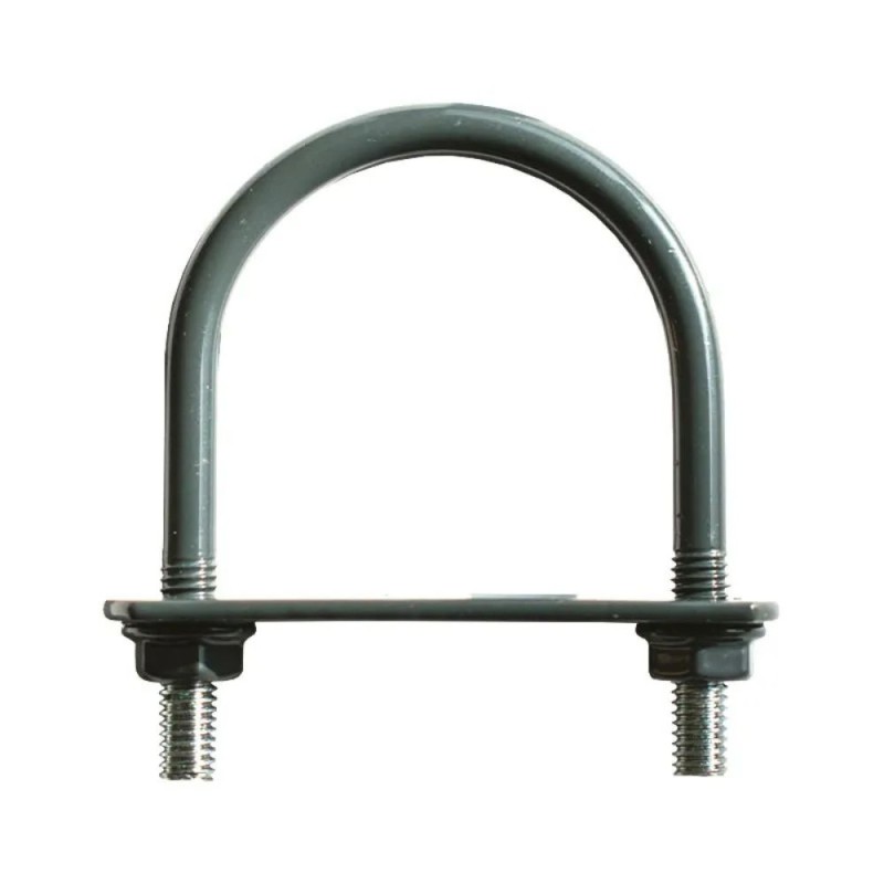 Brida Gard, 80 mm, pentru Fixare Panouri Gard, Stalp Rotund, Gri Antracit