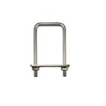 Brida Otel Rotund, 30 x 30 mm, Tip U, pentru Fixare Panouri Gard, Stalp Rectangular, Zincat