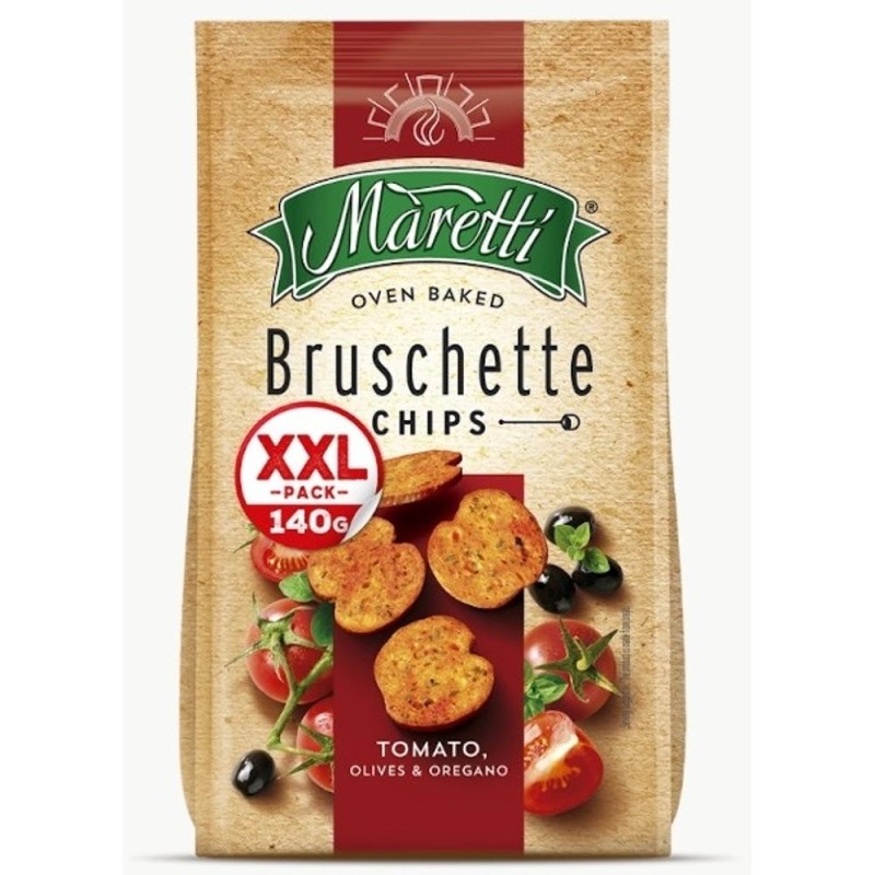 Bruschette Maretti cu Aroma de Rosii, Masline Verzi si Oregano, 140 g