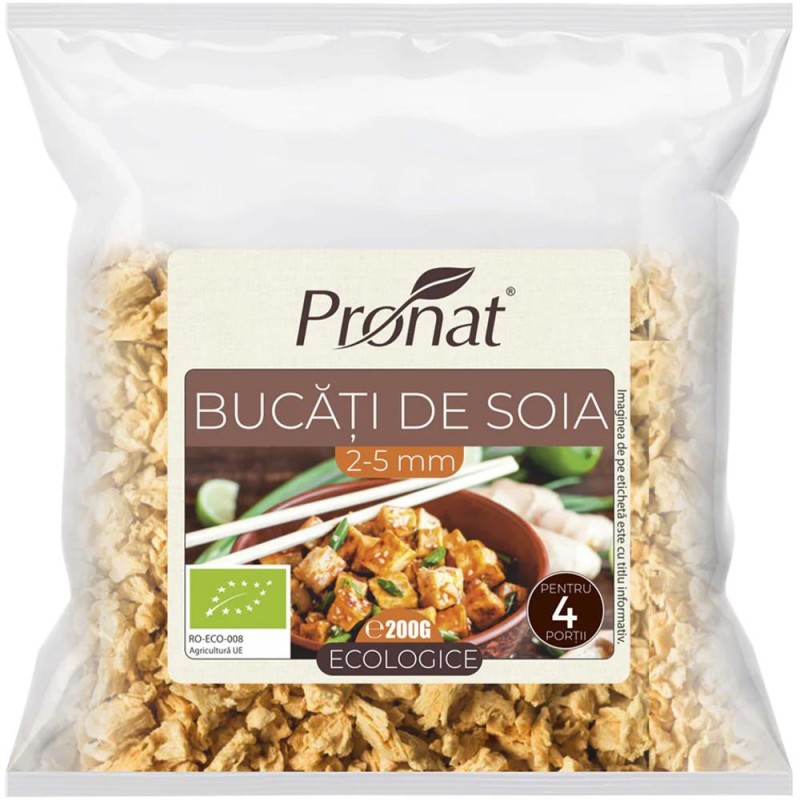 Bucati de Soia, 2-5 mm, Bio, 200 g