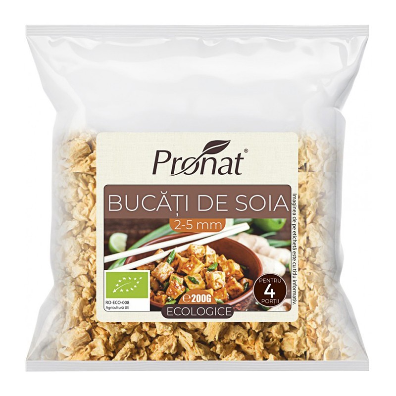 Bucati de Soia Bio 2-5 mm, 200 g