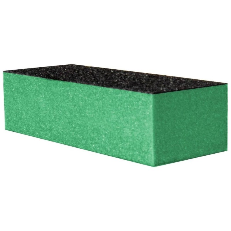 Buffer de Unghii Prima, pentru Pilit si Lustruit, Bloc Verde/Negru, 9.5 cm, Granulatie 80/80