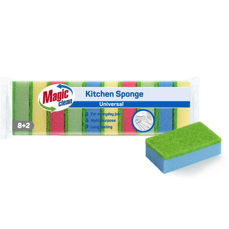 Bureti de Vase Magic Clean, fara Canelura, Suprafata Abraziva, 8+2 Bucati