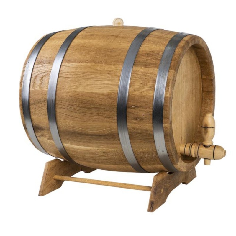 Butoi Decorativ, Capacitate 10 l, Lemn Masiv de Stejar