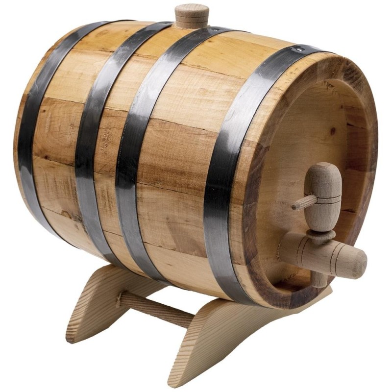 Butoi Decorativ, Capacitate 3 l, Lemn Masiv de Arin