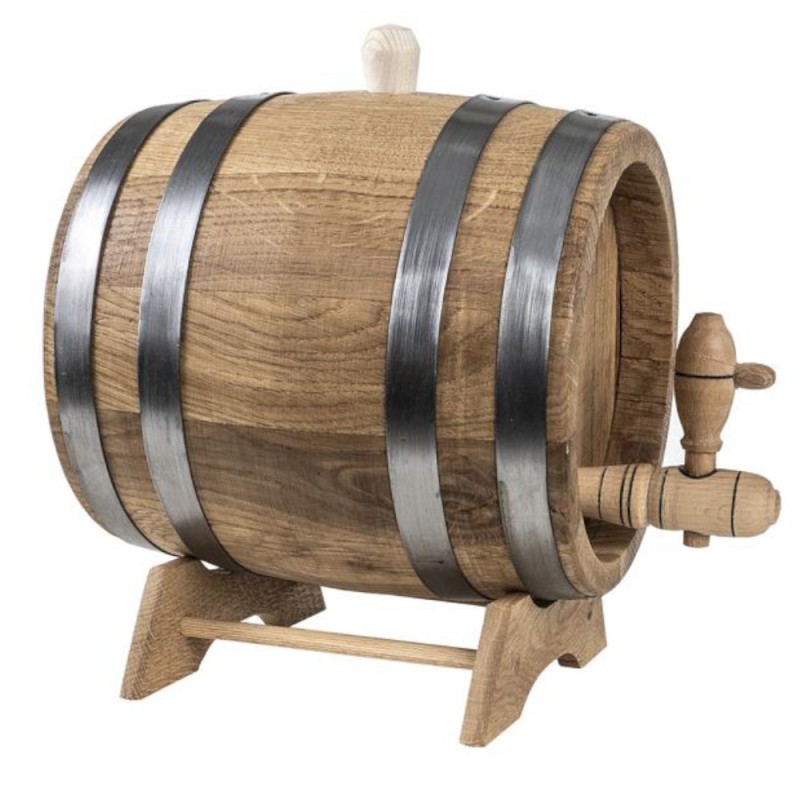 Butoi Decorativ, Capacitate 3 l, Lemn Masiv de Stejar