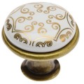 Buton Ceramica Model J4, Finisaj Antic Auriu/Model Auriu