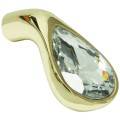 Buton Cristal Model Hiram, Finisaj Auriu Lucios/Transparent