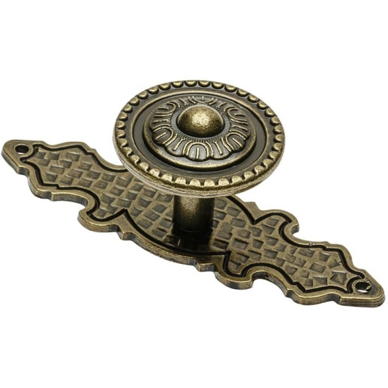 Buton cu Sild Model Voluta, Finisaj Antic Auriu