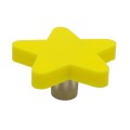 Buton Mobilier Copii Steluta Galbena, 48x48x24 mm
