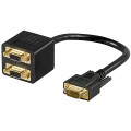 Cablu Adaptor VGA Tata - 2 x VGA Mama, Goobay