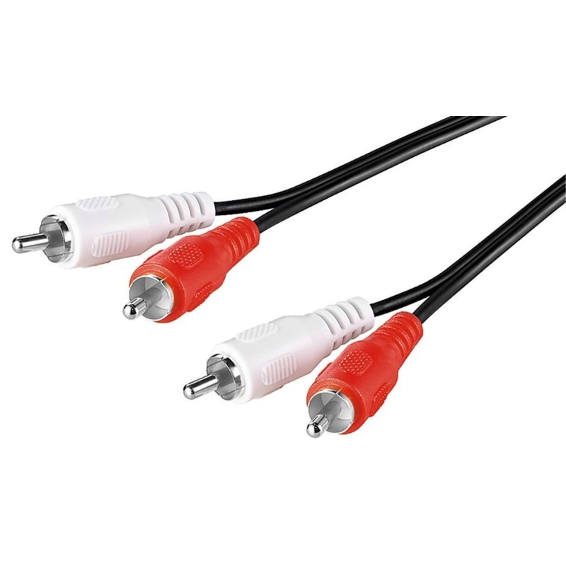 Cablu Audio 2 x RCA Tata - 2 x RCA Tata, Negru 10m Goobay