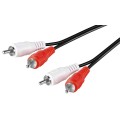 Cablu Audio 2 x RCA Tata - 2 x RCA Tata, Negru 15m Goobay