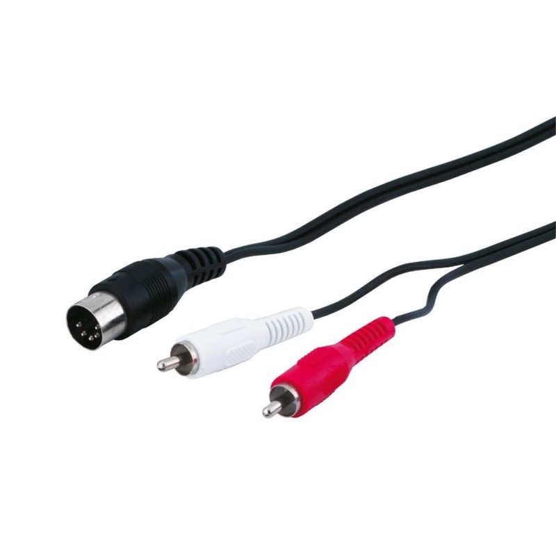 Cablu audio 2 x RCA Tata - 5 Pin DIN Tata, 1,5m, Goobay