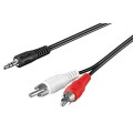 Cablu Audio 3.5mm Stereo Tata - 2 x RCA Tata, 10m Goobay