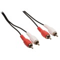Cablu Audio Stereo 2 x RCA Tata - 2 x RCA Tata, Negru, 2.00m, Valueline