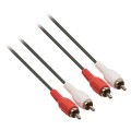 Cablu Audio Stereo 2 x RCA Tata - 2 x RCA Tata, Negru 5m, Valueline