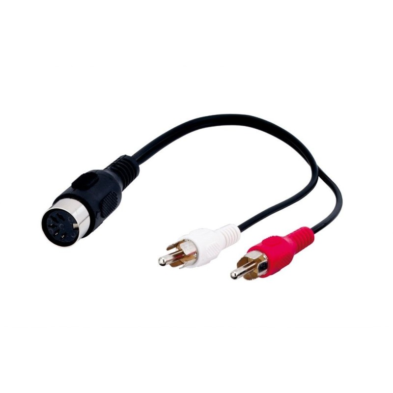 Cablu Audio / Video DIN 5p Mama - 2 x RCA Tata, 0.2m, Goobay