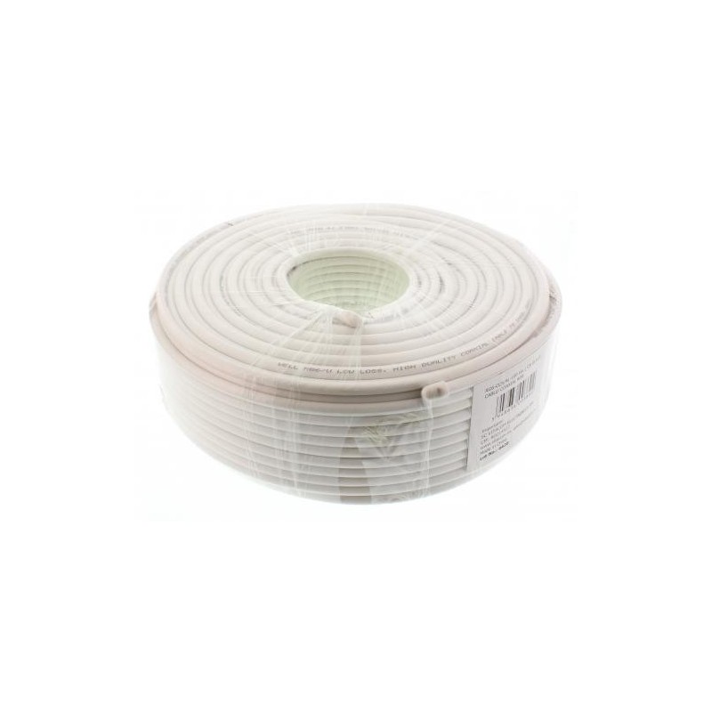 Cablu Coaxial RG6, 75R, Fire Otel Cuprat, Ecranat cu Folie Al + Al&Mg 48 x 0.12, Rola 100m, Well