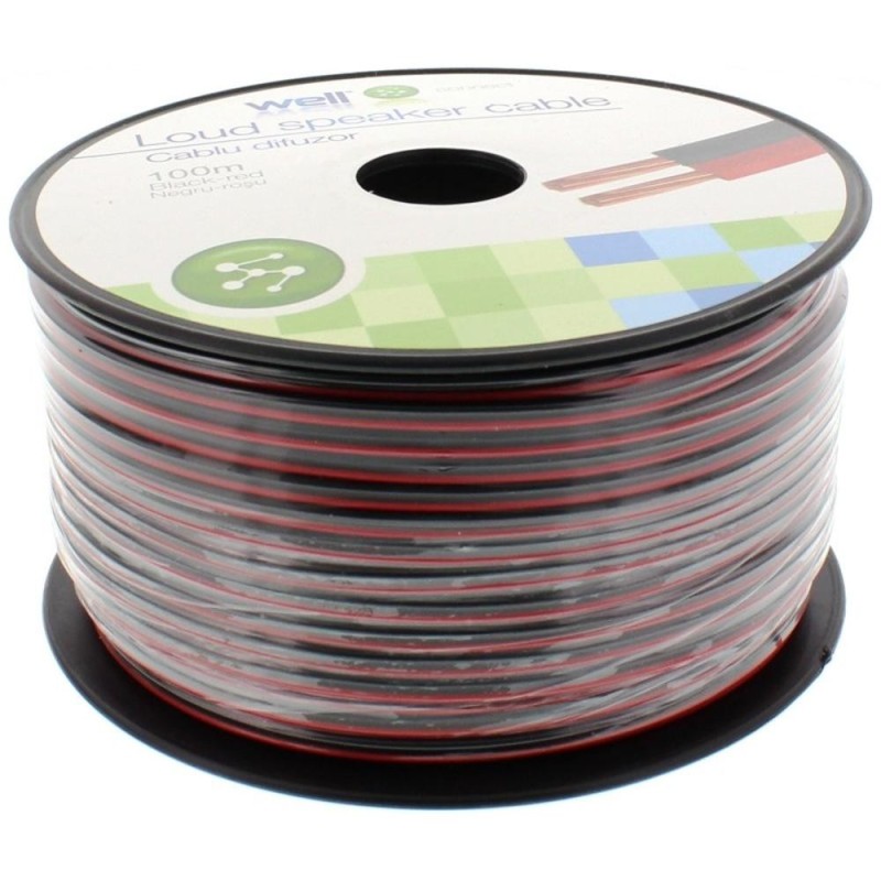 Cablu Difuzor Rosu / Negru 2 x 0.50mmp, 100m, Well