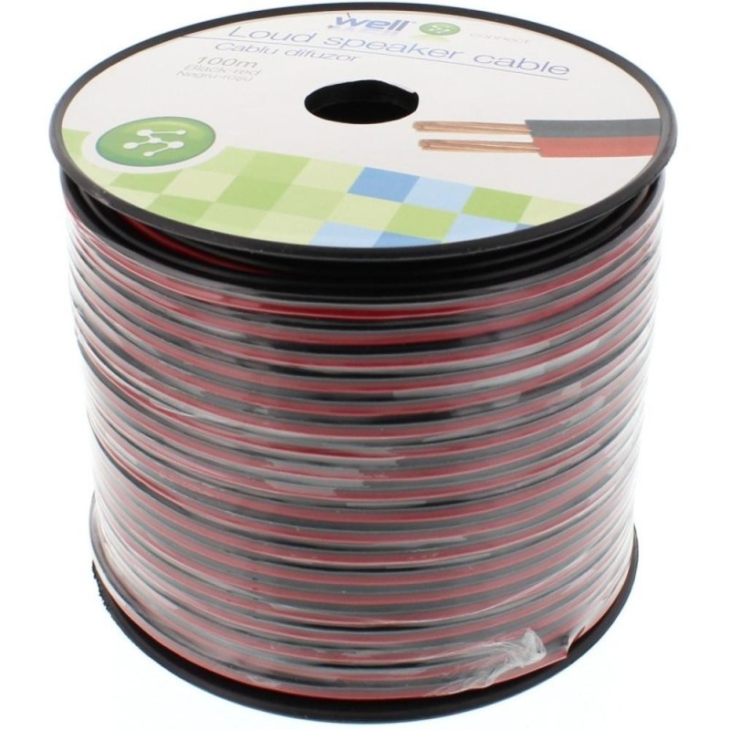 Cablu Difuzor Rosu / Negru 2 x 1.50mmp, 100m, Well