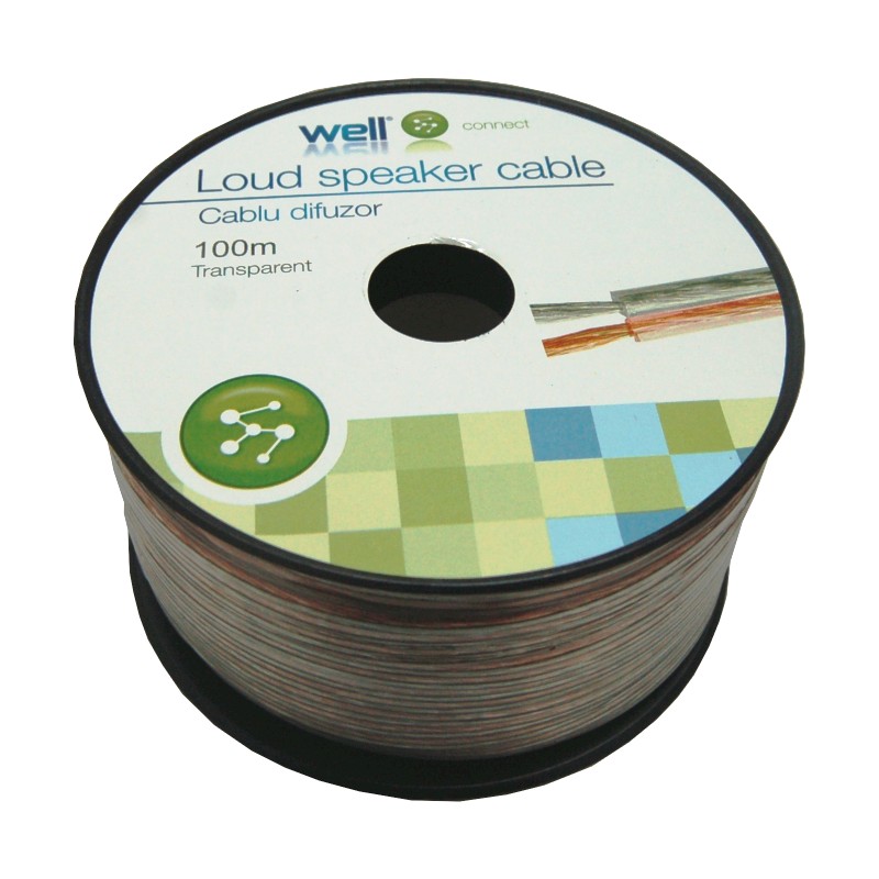 Cablu Difuzor Transparent 2 x 0.35mmp, 100m, Well