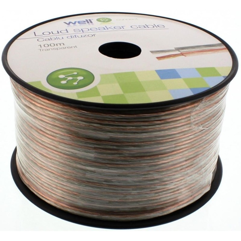 Cablu Difuzor Transparent 2 x 0.75mmp, 100m, Well