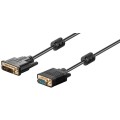 Cablu DVI-I 12+5p Tata - VGA Tata, Full HD, 2m, Goobay