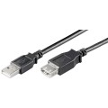 Cablu Extensie USB 2.0 A Tata - USB 2.0 A Mama, Negru, 0.3m, Goobay