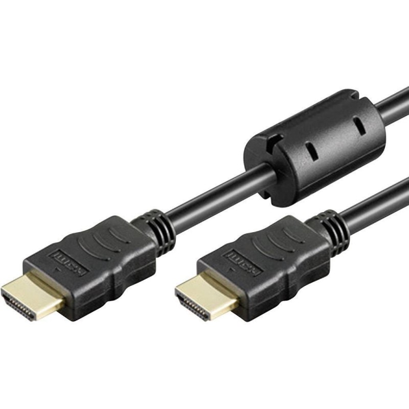 Cablu HDMI Tata - HDMI Tata cu Ethernet Contacte Aurite, 5m Goobay