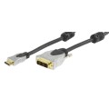 Cablu Profesional HDMI Tata - DVI-D 19pin Tata, 15m, Hq