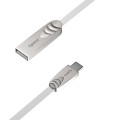 Cablu USB 2.0 A Tata - USB-C Tata, 1m, Argintiu, DC112, Apacer