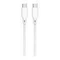 Cablu USB-C, USB-C, PD60W, 1 m, Alb, Well