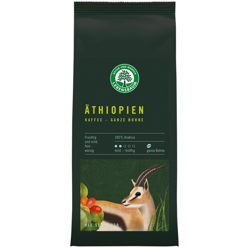 Cafea Bio Boabe Etiopia, 100% Arabica 250g Lebensbaum